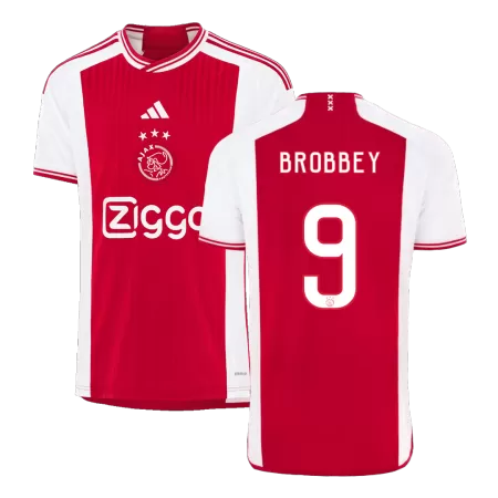 Men Ajax BROBBEY #9 Home Soccer Jersey Shirt 2023/24 - buyjerseyshop.uk