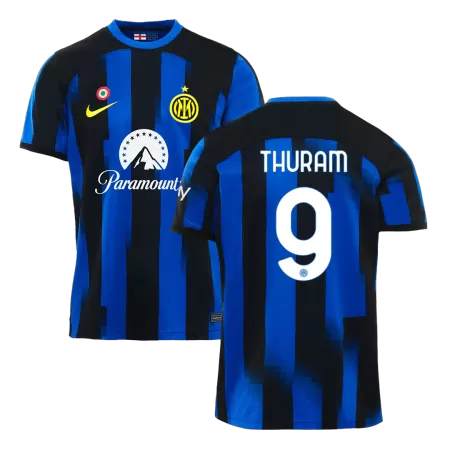 Men Inter Milan THURAM #9 Home Soccer Jersey Shirt 2023/24 - buyjerseyshop.uk