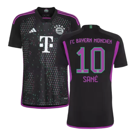 Men Bayern Munich SANÉ #10 Away Soccer Jersey Shirt 2023/24 - buyjerseyshop.uk