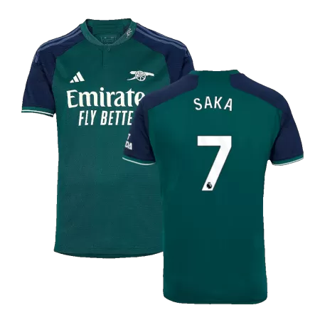 Men Arsenal SAKA #7 Third Away Soccer Jersey Shirt 2023/24 - buyjerseyshop.uk