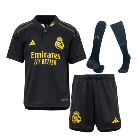 Kids Real Madrid Third Away Soccer Jersey Whole Kit (Jersey+Shorts+Socks) 2023/24 - buyjerseyshop.uk