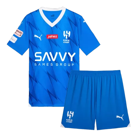Men Al Hilal SFC Home Soccer Jersey Kit (Jersey+Shorts) 2023/24 - buyjerseyshop.uk