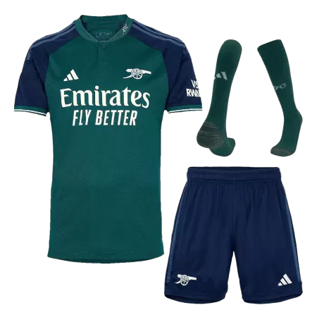 Men Arsenal Third Away Soccer Jersey Whole Kit (Jersey+Shorts+Socks) 2023/24 - buyjerseyshop.uk