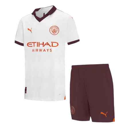 Kids Manchester City Away Soccer Jersey Kit (Jersey+Shorts) 2023/24 - buyjerseyshop.uk