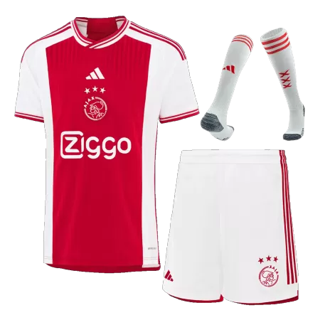 Men Ajax Home Soccer Jersey Whole Kit (Jersey+Shorts+Socks) 2023/24 - buyjerseyshop.uk