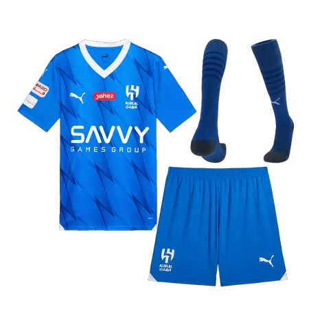 Kids Al Hilal SFC Home Soccer Jersey Whole Kit (Jersey+Shorts+Socks) 2023/24 - buyjerseyshop.uk