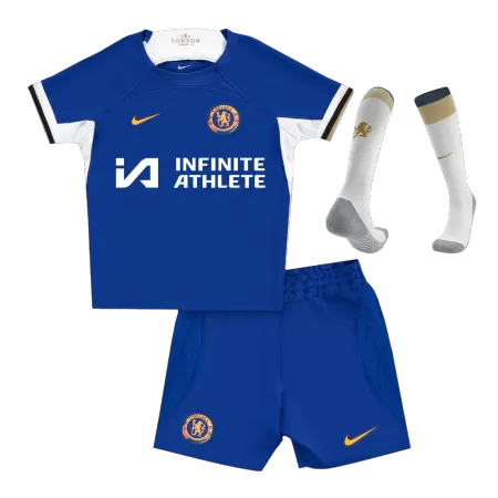 Kids Chelsea Home Soccer Jersey Whole Kit (Jersey+Shorts+Socks) 2023/24 - buyjerseyshop.uk