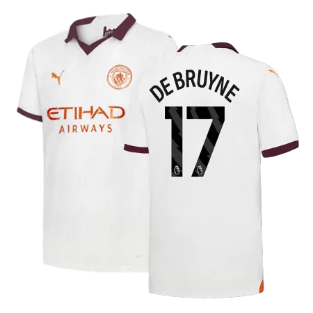 Men Manchester City DE BRUYNE #17 Away Soccer Jersey Shirt 2023/24 - buyjerseyshop.uk