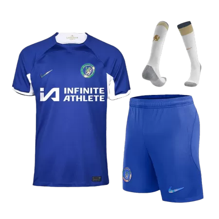 Men Chelsea Home Soccer Jersey Whole Kit (Jersey+Shorts+Socks) 2023/24 - buyjerseyshop.uk