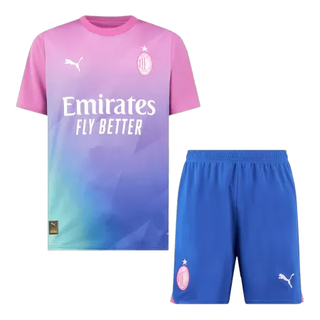 Men AC Milan Third Away Soccer Jersey Kit (Jersey+Shorts) 2023/24 - buyjerseyshop.uk