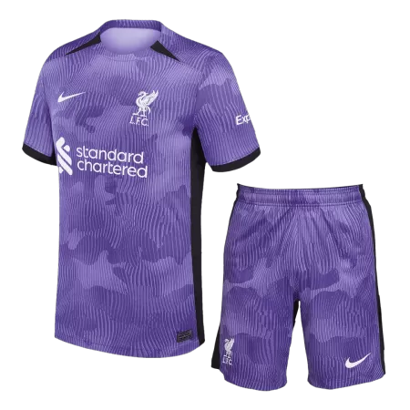 Men Liverpool Third Away Soccer Jersey Kit (Jersey+Shorts) 2023/24 - buyjerseyshop.uk