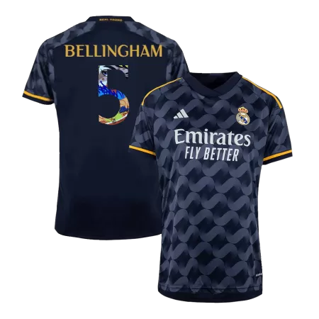 Men Real Madrid BELLINGHAM #5 Away Soccer Jersey Shirt 2023/24 - buyjerseyshop.uk