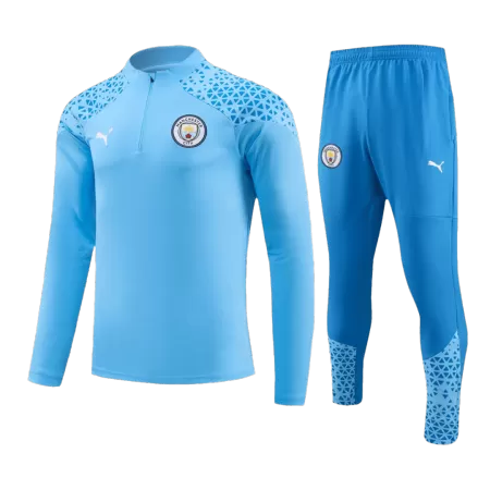 Kids Manchester City Zipper Training Jacket Kit(Jacket+Pants) 2023/24 - buyjerseyshop.uk