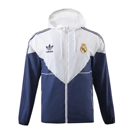 Men Real Madrid Windbreaker Hoodie Jacket 2023/24 - buyjerseyshop.uk