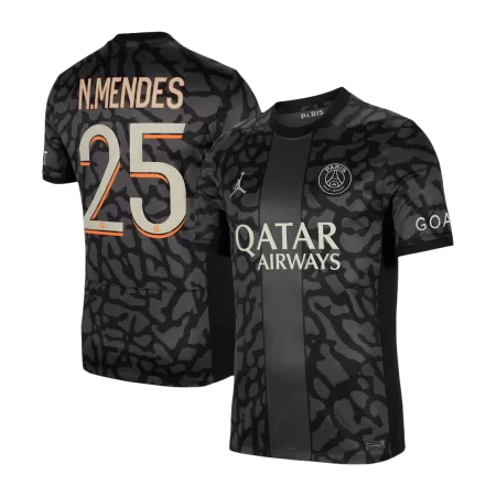 Men PSG N.MENDES #25 Third Away Soccer Jersey Shirt 2023/24 - buyjerseyshop.uk