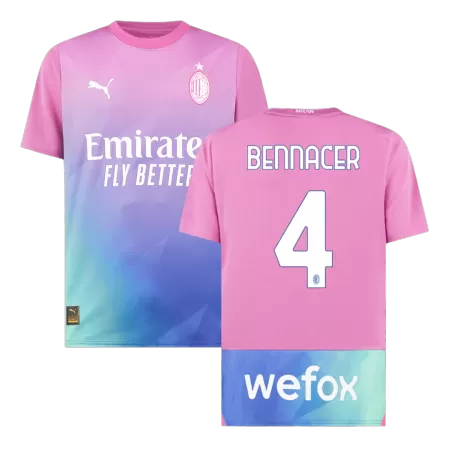 Men AC Milan BENNACER #4 Third Away Soccer Jersey Shirt 2023/24 - buyjerseyshop.uk