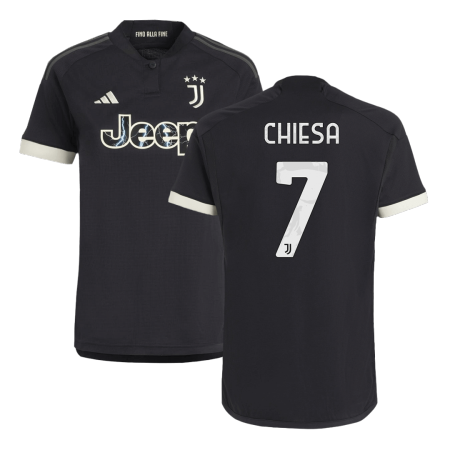 Men Juventus CHIESA #7 Third Away Soccer Jersey Shirt 2023/24 - buyjerseyshop.uk
