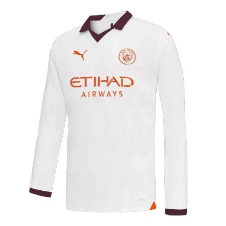 Men Manchester City Away Long Sleeves Soccer Jersey Shirt 2023/24 - buyjerseyshop.uk