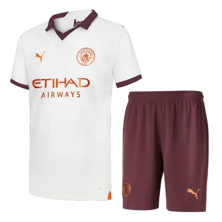 Men Manchester City Away Soccer Jersey Kit (Jersey+Shorts) 2023/24 - buyjerseyshop.uk