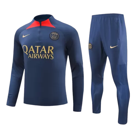 Men PSG Zipper Tracksuit Sweat Shirt Kit (Top+Trousers) 2023/24 - buyjerseyshop.uk