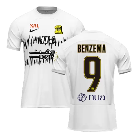 Men Al Ittihad Saudi BENZEMA #9 Away Soccer Jersey Shirt 2023/24 - buyjerseyshop.uk