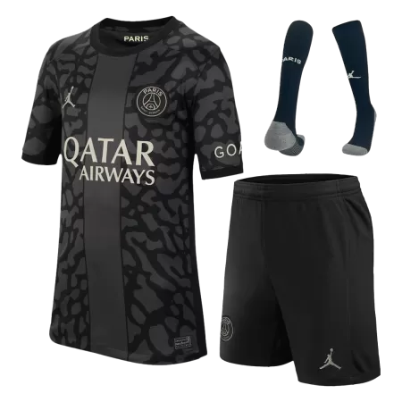 Kids PSG Third Away Soccer Jersey Whole Kit (Jersey+Shorts+Socks) 2023/24 - buyjerseyshop.uk
