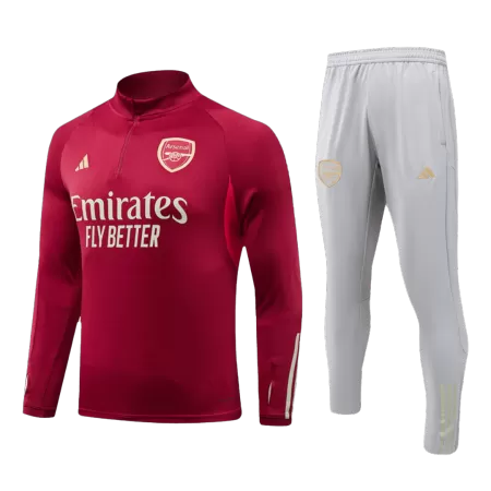 Men Arsenal Zipper Tracksuit Sweat Shirt Kit (Top+Trousers) 2023/24 - buyjerseyshop.uk