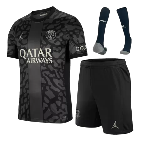 Men PSG Third Away Soccer Jersey Whole Kit (Jersey+Shorts+Socks) 2023/24 - buyjerseyshop.uk