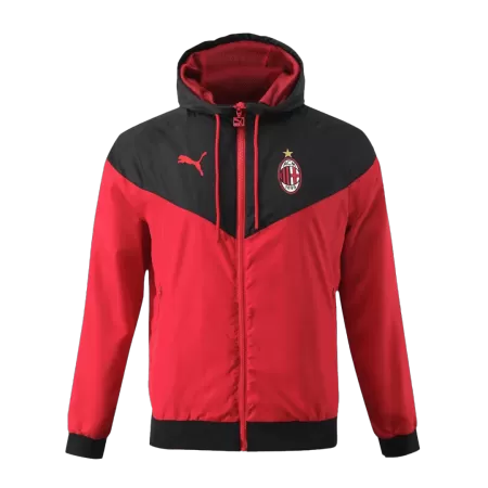 Men AC Milan Windbreaker Hoodie Jacket 2023/24 - buyjerseyshop.uk