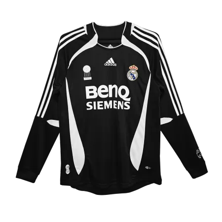 Men Real Madrid Retro Jerseys Away Long Sleeve Soccer Jersey 2006/07 - buyjerseyshop.uk