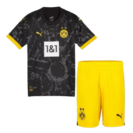 Kids Borussia Dortmund Away Soccer Jersey Kit (Jersey+Shorts) 2023/24 - buyjerseyshop.uk