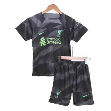Kids Liverpool Goalkeeper Soccer Jersey Kit (Jersey+Shorts) 2023/24 - buyjerseyshop.uk