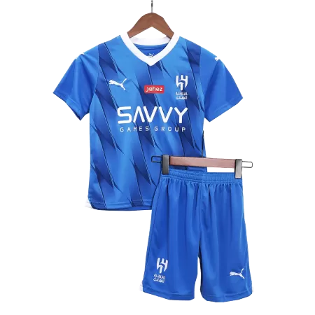 Kids Al Hilal SFC Home Soccer Jersey Kit (Jersey+Shorts) 2023/24 - buyjerseyshop.uk