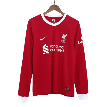 Men Liverpool Home Long Sleeves Soccer Jersey Shirt 2023/24 - buyjerseyshop.uk