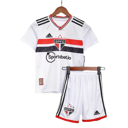 Kids Sao Paulo FC Home Soccer Jersey Kit (Jersey+Shorts) 2022/23 - buyjerseyshop.uk