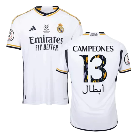 Men Real Madrid CAMPEONES #13 Home Player Version Jersey 2023/24 - buyjerseyshop.uk