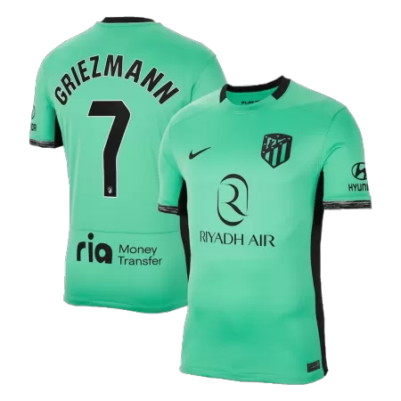 Men Atletico Madrid GRIEZMANN #7 Third Away Soccer Jersey Shirt 2023/24 - buyjerseyshop.uk