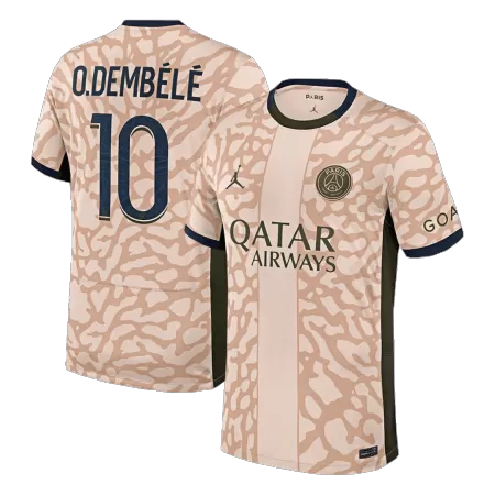 Men PSG O.DEMBÉLÉ #10 Fourth Away Soccer Jersey Shirt 2023/24 - buyjerseyshop.uk