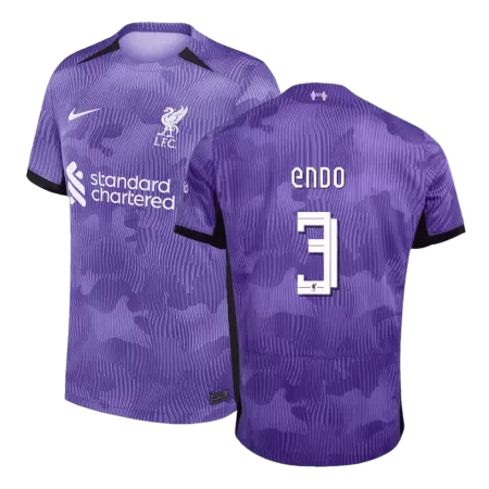 Men Liverpool ENDO #3 Third Away UCL Soccer Jersey Shirt 2023/24 - buyjerseyshop.uk