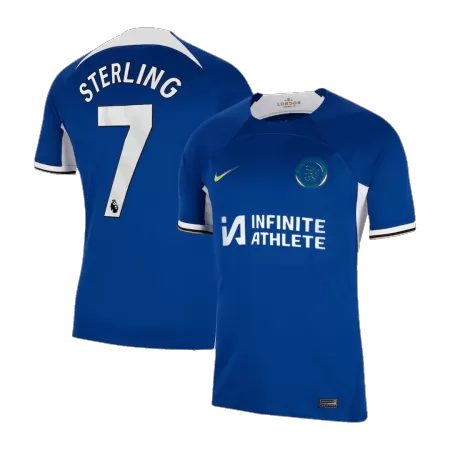 Men Chelsea STERLING #7 Home Soccer Jersey Shirt 2023/24 - buyjerseyshop.uk
