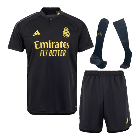 Men Real Madrid Third Away Soccer Jersey Whole Kit (Jersey+Shorts+Socks) 2023/24 - buyjerseyshop.uk