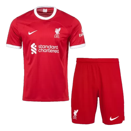 Men Liverpool Home Soccer Jersey Kit (Jersey+Shorts) 2023/24 - buyjerseyshop.uk