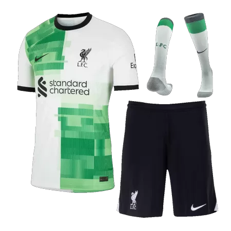 Men Liverpool Away Soccer Jersey Whole Kit (Jersey+Shorts+Socks) 2023/24 - buyjerseyshop.uk
