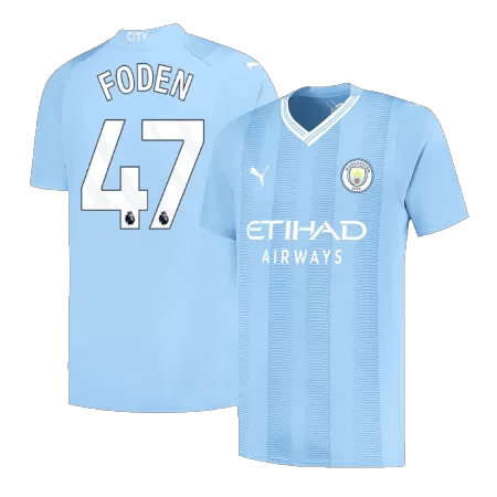Men Manchester City FODEN #47 Home Soccer Jersey Shirt 2023/24 - buyjerseyshop.uk