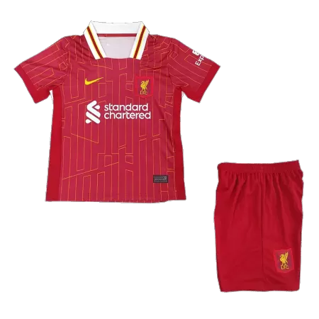 Kids Liverpool Home Soccer Jersey Kit (Jersey+Shorts) 2024/25 - buyjerseyshop.uk