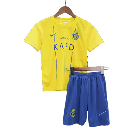 Kids Al Nassr Home Soccer Jersey Kit (Jersey+Shorts) 2023/24 - buyjerseyshop.uk