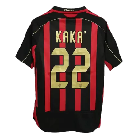 Men AC Milan KAKA' #22 Retro Jerseys Home Soccer Jersey 2006/07 - buyjerseyshop.uk