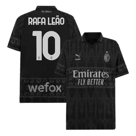Men AC Milan RAFA LEÃO #10 Fourth Away Soccer Jersey Shirt 2023/24 - buyjerseyshop.uk