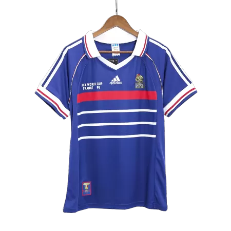 Men France Retro Jerseys Home Soccer Jersey 1998 - buyjerseyshop.uk