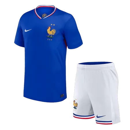 Kids France Home Soccer Jersey Kit (Jersey+Shorts) 2024 - buyjerseyshop.uk